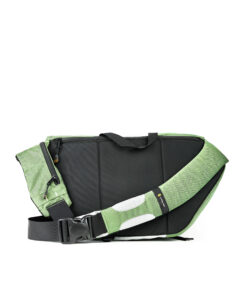 Kryptic Cross Body Messenger Bag Soft Green Silver