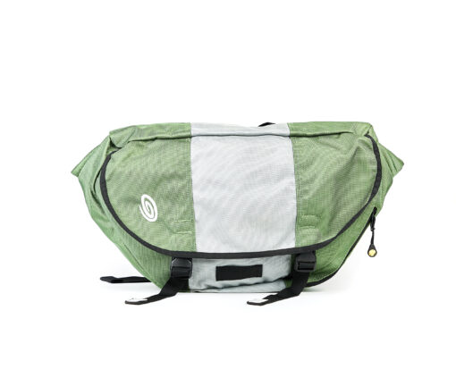 Kryptic Cross Body Messenger Bag Soft Green Silver